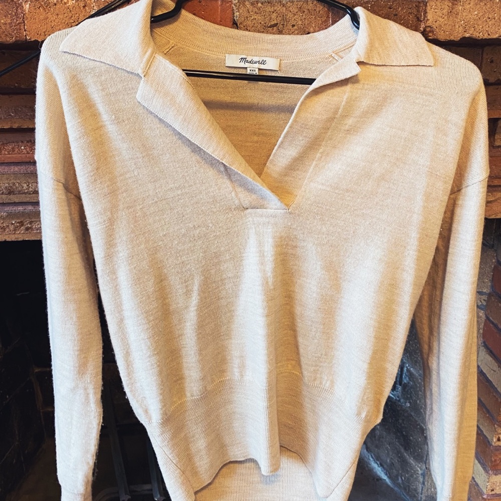 Madewell Polo Sweater (size up)